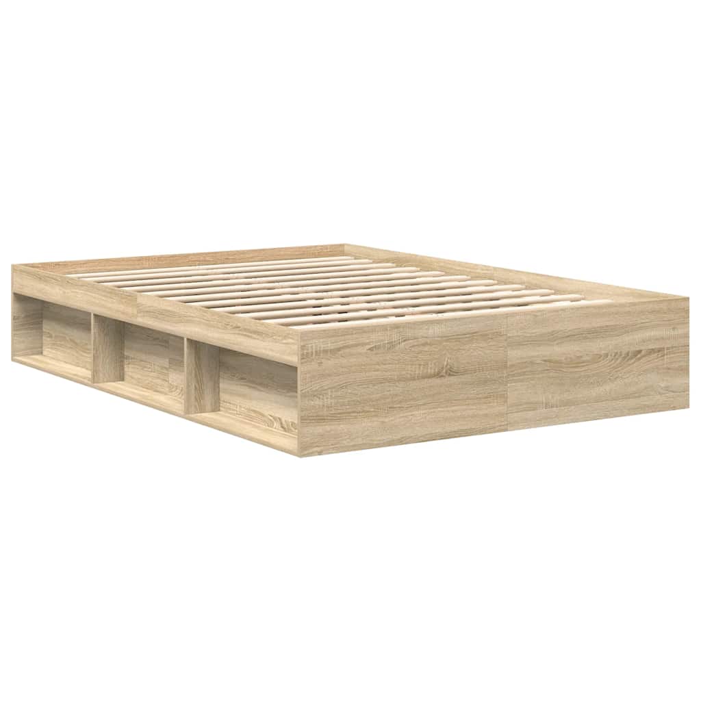 8721012158245_g_en_hd_5 vidaXL Bed Frame without Mattress Sonoma Oak 150x200 cm - Image 7