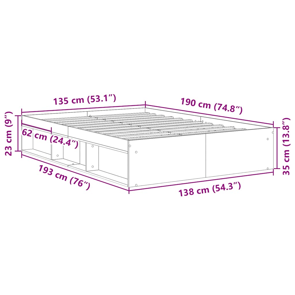 8721012158658_g_en_hd_8 vidaXL Bed Frame without Mattress Black 135x190 cm - Image 10