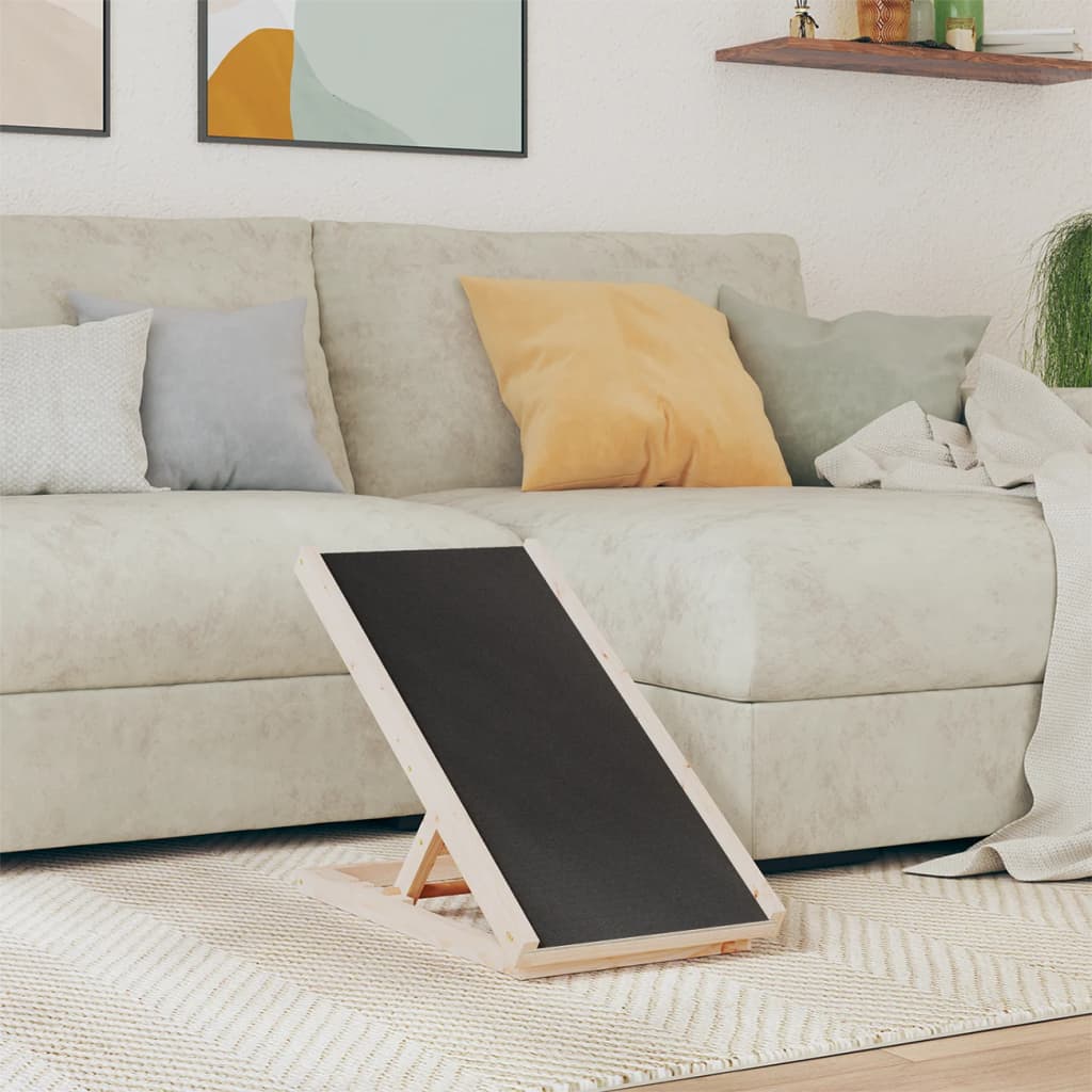 8721012161672_m_en_hd_1 vidaXL Dog Ramp Grey 70x35 cm Solid Wood Fir - Image 1