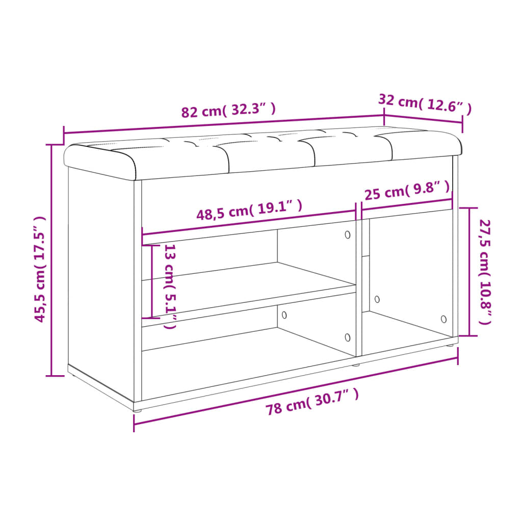 8721012162310_g_en_hd_9 vidaXL Shoe Bench Sonoma Oak 82x32x45,5 cm Engineered Wood - Image 11