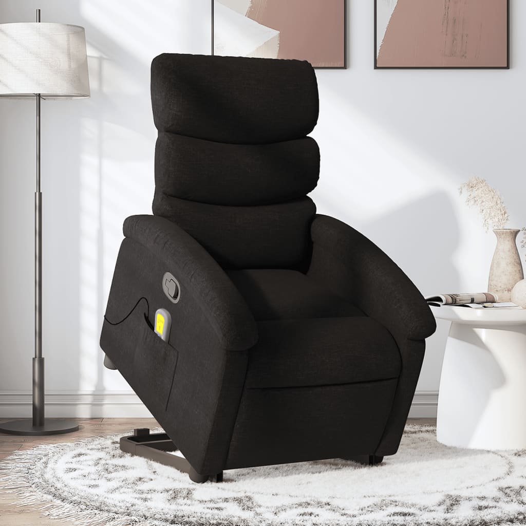8721012178601_m_en_hd_1 vidaXL Stand up Massage Recliner Chair Black Fabric - Image 1