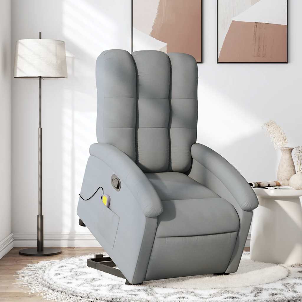 8721012178885_m_en_hd_1 vidaXL Stand up Massage Recliner Chair Light Grey Fabric - Image 1