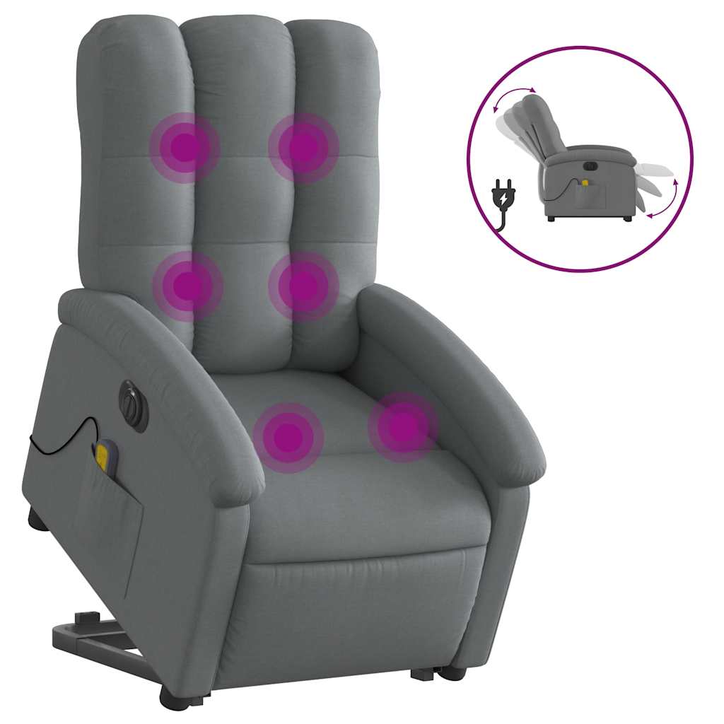 8721012178977_a_en_hd_1 vidaXL Electric Stand up Massage Recliner Chair Dark Grey Fabric - Image 2