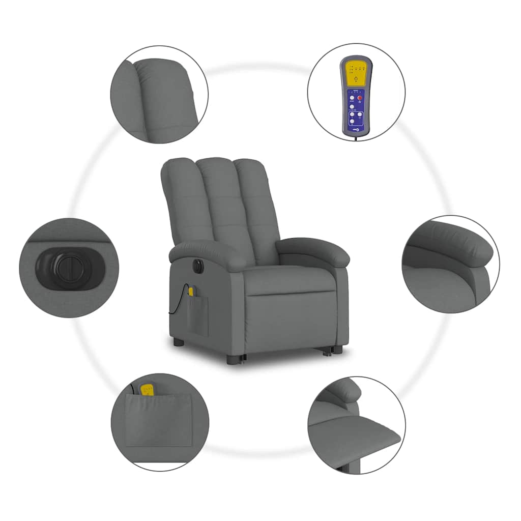 8721012178977_g_en_hd_6 vidaXL Electric Stand up Massage Recliner Chair Dark Grey Fabric - Image 8