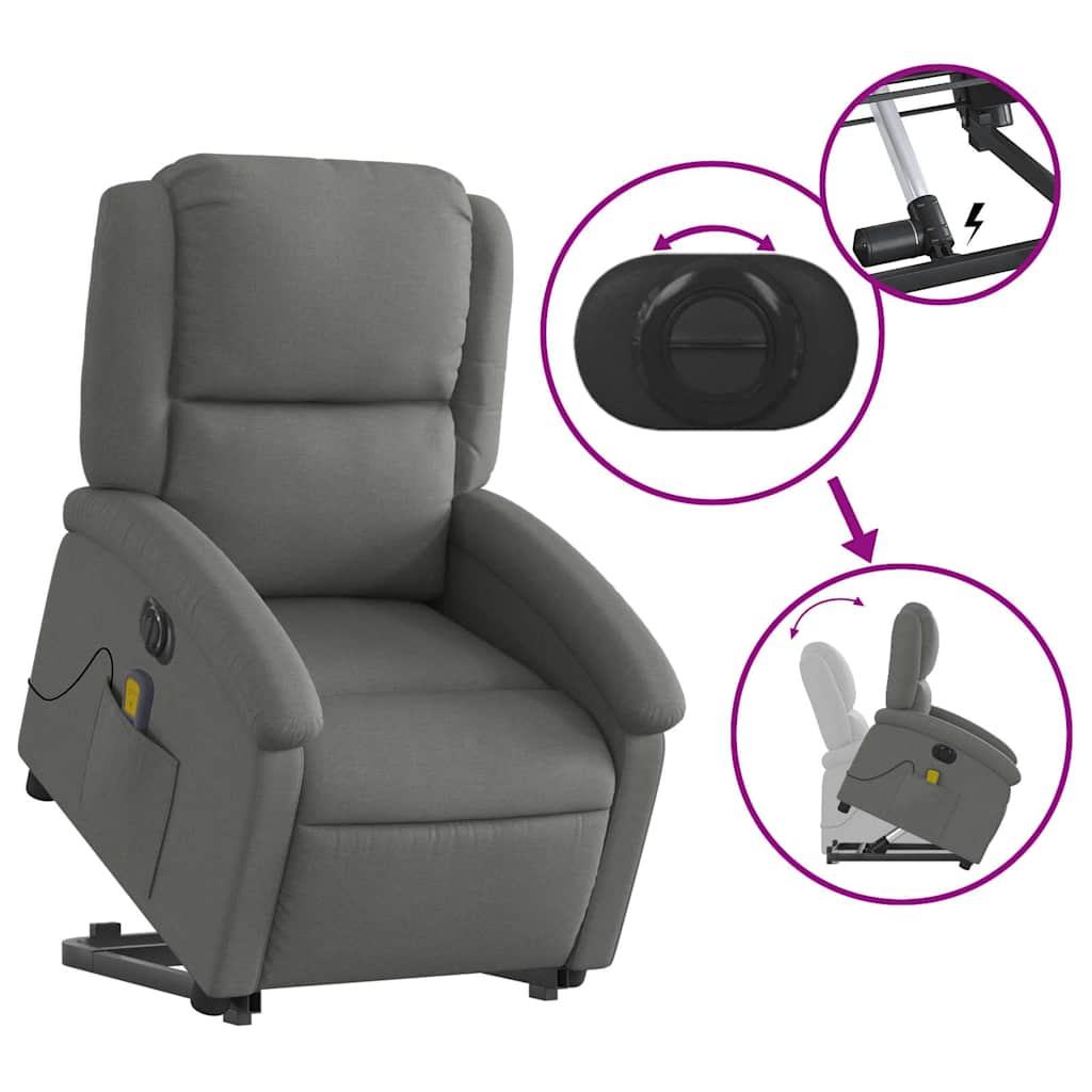 8721012179295_g_en_hd_4 vidaXL Electric Stand up Massage Recliner Chair Dark Grey Fabric - Image 6