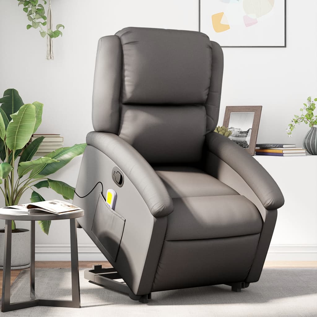 8721012179738_m_en_hd_1 vidaXL Stand up Massage Recliner Chair Grey Real Leather - Image 1