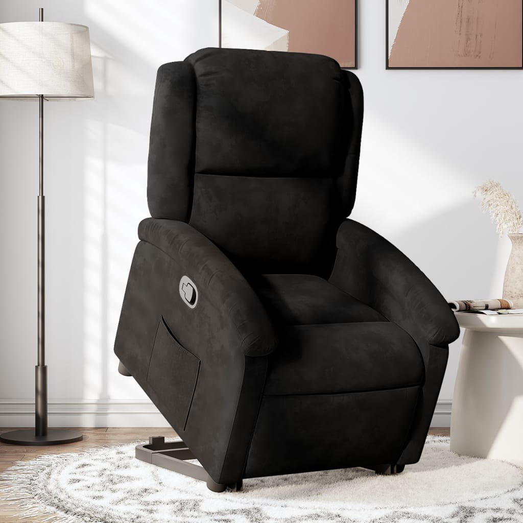 8721012179899_m_en_hd_1 vidaXL Stand up Recliner Chair Black Velvet - Image 1