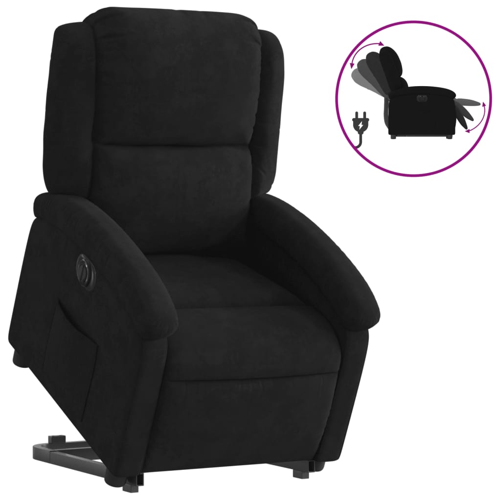 8721012179936_a_en_hd_1 vidaXL Electric Stand up Recliner Chair Black Velvet - Image 2
