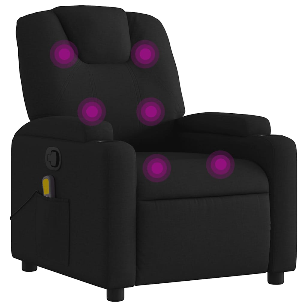 8721012180024_a_en_hd_1 vidaXL Massage Recliner Chair Black Fabric - Image 2