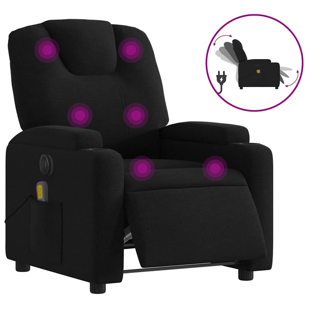 8721012180109_a_en_hd_1 vidaXL Electric Massage Recliner Chair Black Fabric - Image 2