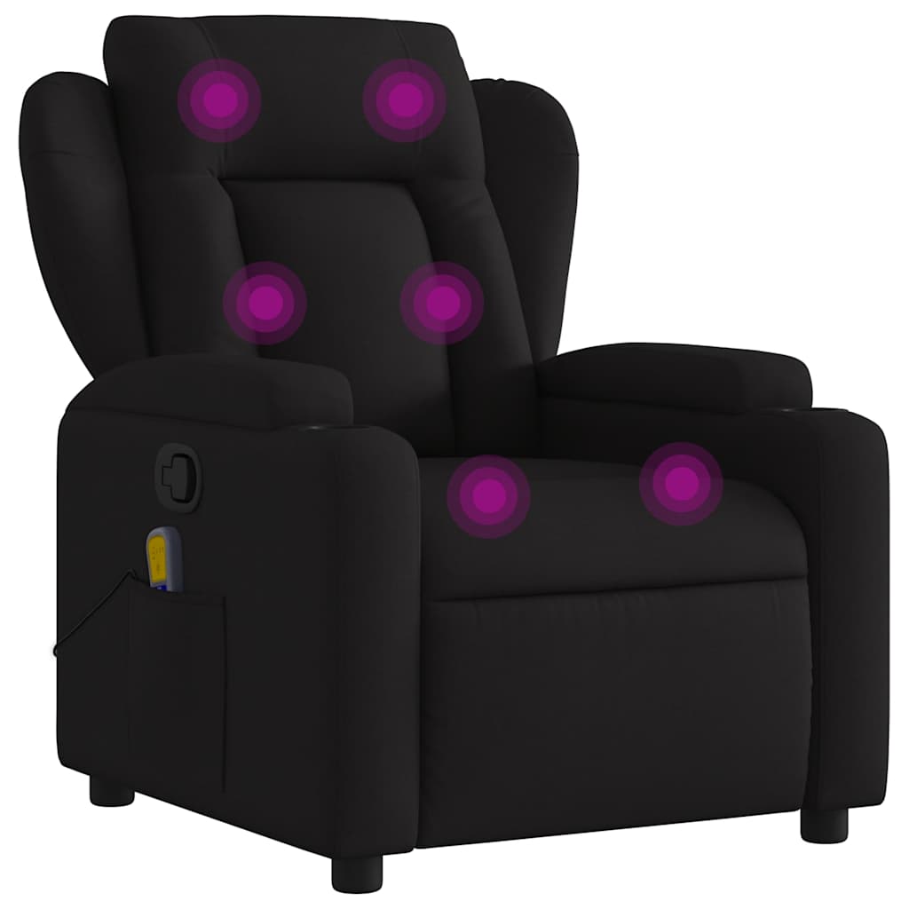 8721012180581_a_en_hd_1 vidaXL Massage Recliner Chair Black Fabric - Image 2