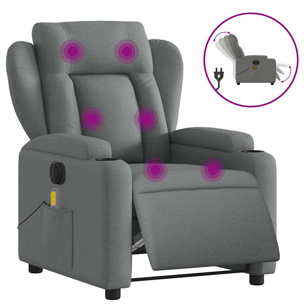 8721012180659_a_en_hd_1 vidaXL Electric Massage Recliner Chair Dark Grey Fabric - Image 2