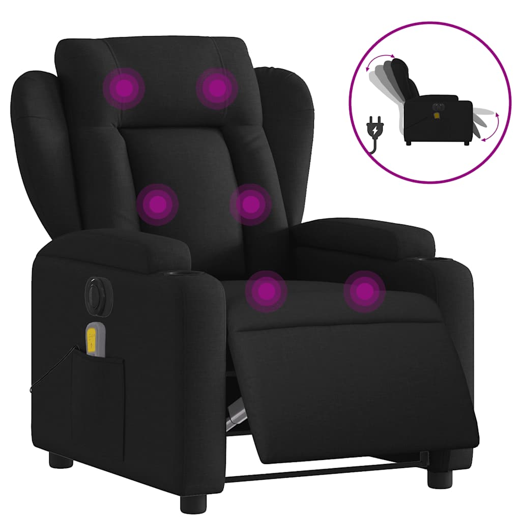 8721012180666_a_en_hd_1 vidaXL Electric Massage Recliner Chair Black Fabric - Image 2