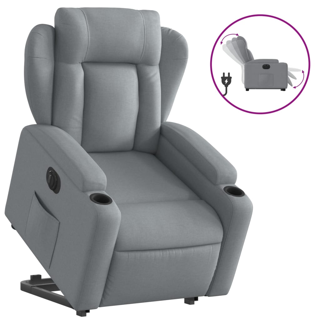 8721012180765_a_en_hd_1 vidaXL Electric Stand up Recliner Chair Light Grey Fabric - Image 2