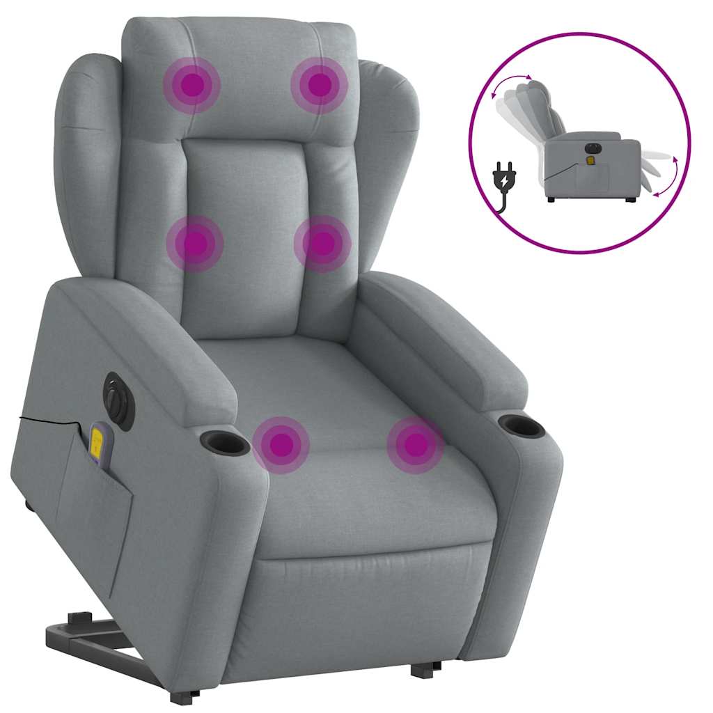 8721012180802_a_en_hd_1 vidaXL Electric Stand up Massage Recliner Chair Light Grey Fabric - Image 2