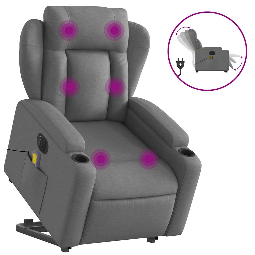 8721012180819_a_en_hd_1 vidaXL Electric Stand up Massage Recliner Chair Dark Grey Fabric - Image 2
