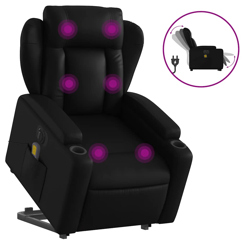 8721012180932_a_en_hd_1 vidaXL Electric Stand up Massage Recliner Chair Black Faux Leather - Image 2