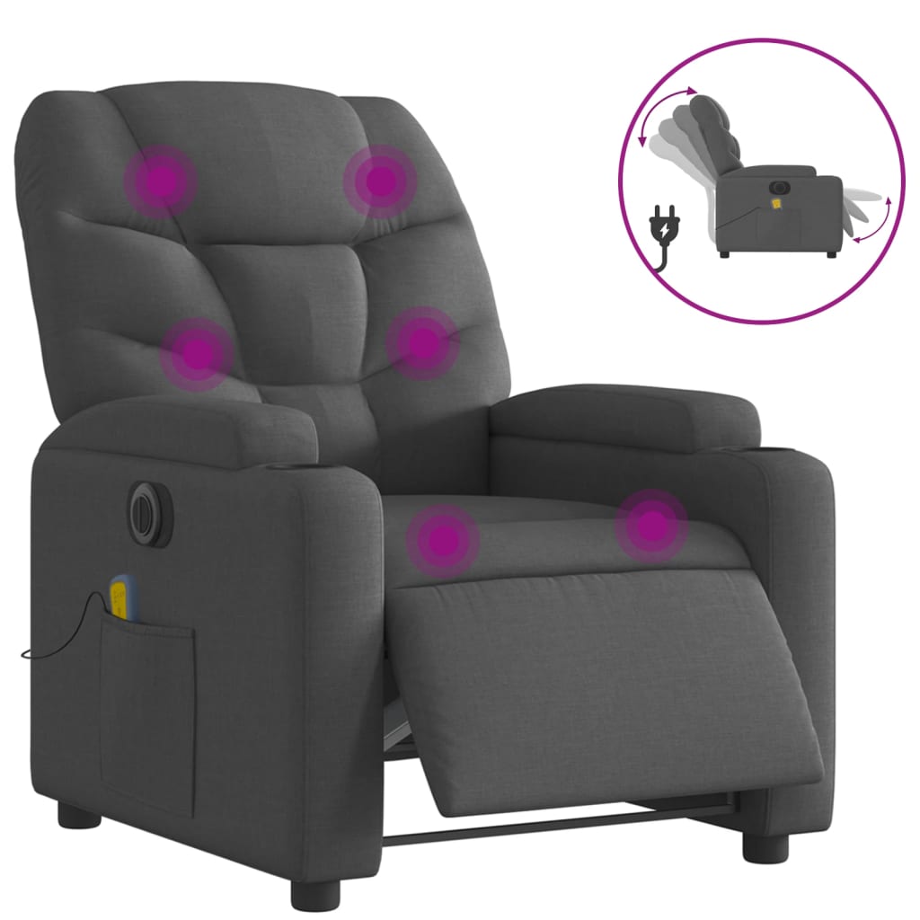 8721012181090_a_en_hd_1 vidaXL Electric Massage Recliner Chair Dark Grey Fabric - Image 2