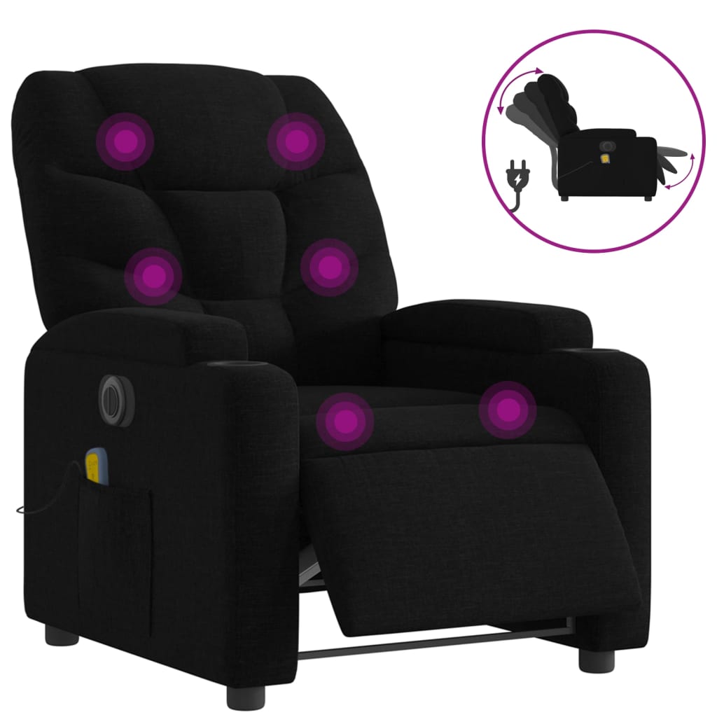 8721012181106_a_en_hd_1 vidaXL Electric Massage Recliner Chair Black Fabric - Image 2