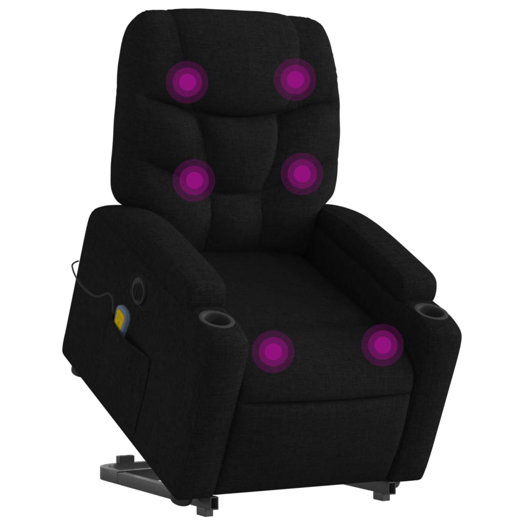8721012181267_g_en_hd_1 vidaXL Electric Stand up Massage Recliner Chair Black Fabric - Image 3