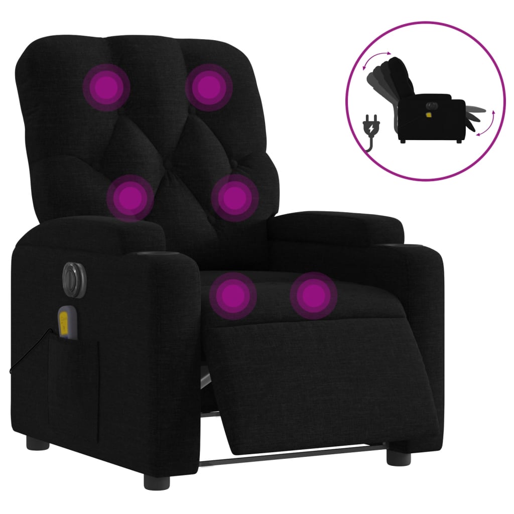 8721012181571_a_en_hd_1 vidaXL Electric Massage Recliner Chair Black Fabric - Image 2