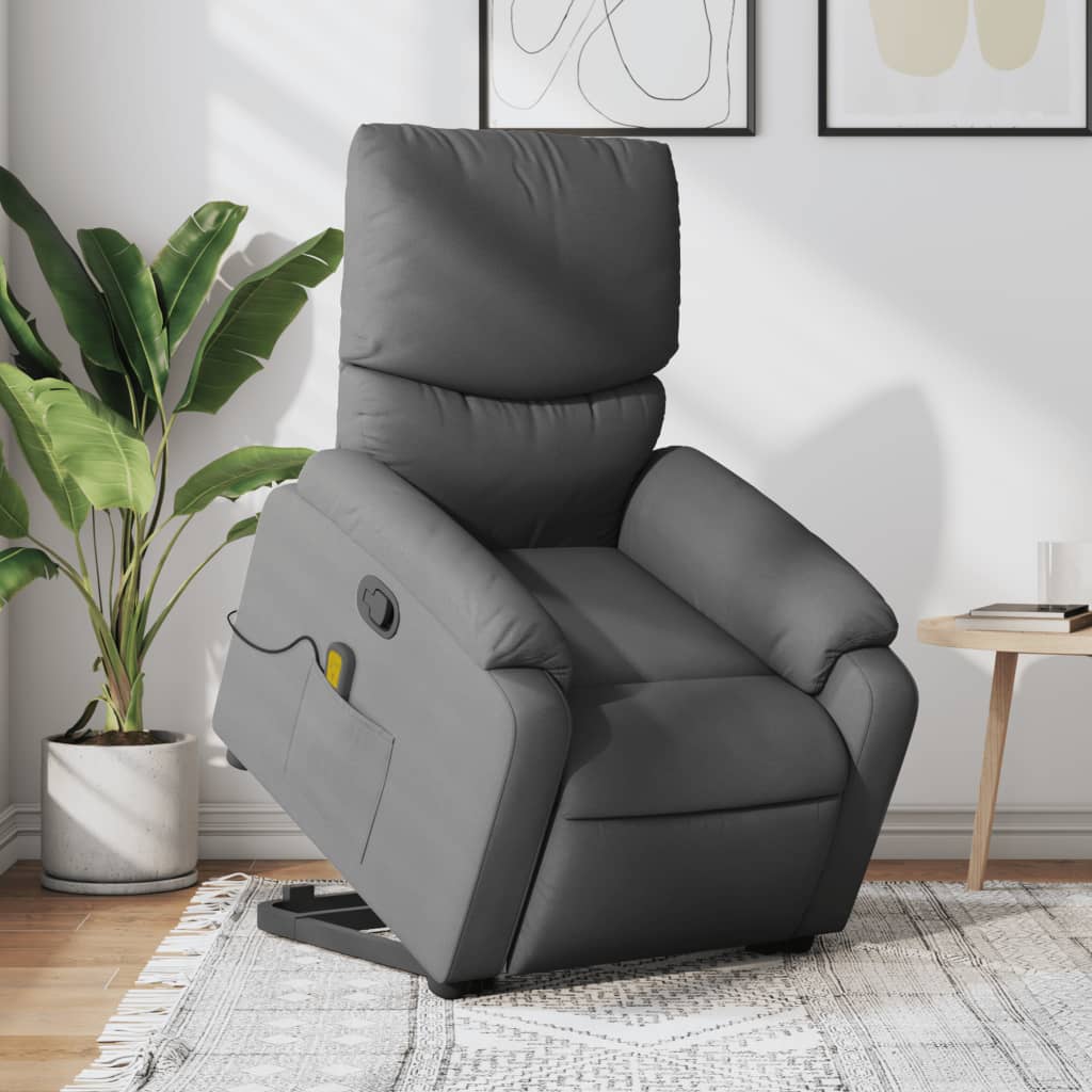 8721012181892_m_en_hd_1 vidaXL Stand up Massage Recliner Chair Dark Grey Fabric - Image 1