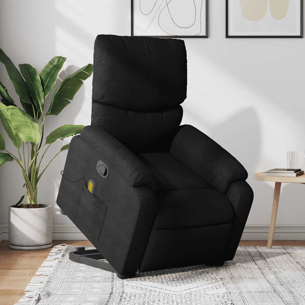 8721012181908_m_en_hd_1 vidaXL Stand up Massage Recliner Chair Black Fabric - Image 1