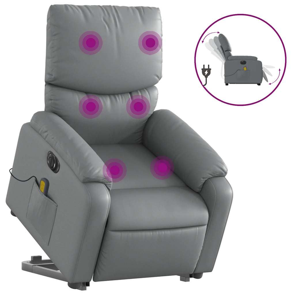 8721012182073_a_en_hd_1 vidaXL Electric Stand up Massage Recliner Chair Grey Faux Leather - Image 2