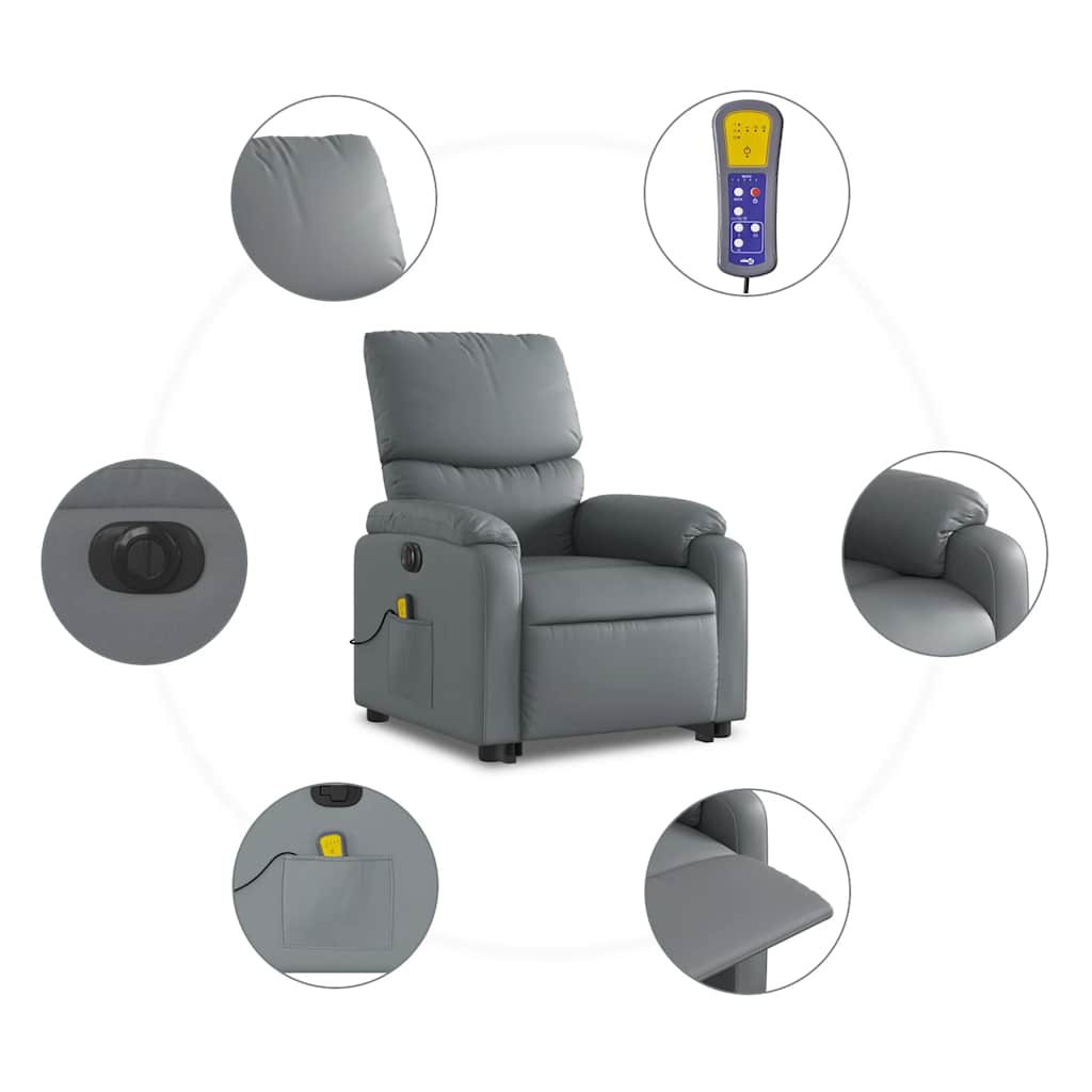 8721012182073_g_en_hd_6 vidaXL Electric Stand up Massage Recliner Chair Grey Faux Leather - Image 8