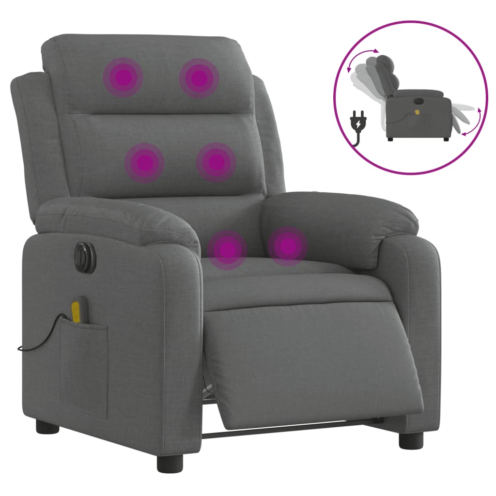 8721012182189_a_en_hd_1 vidaXL Electric Massage Recliner Chair Dark Grey Fabric - Image 2