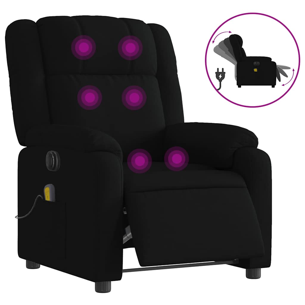 8721012182455_a_en_hd_1 vidaXL Electric Massage Recliner Chair Black Fabric - Image 2