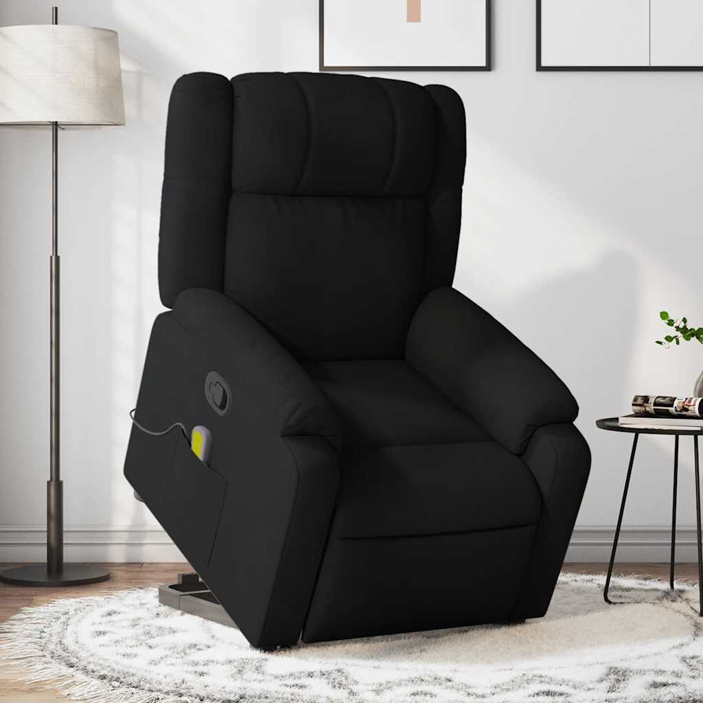 8721012182486_m_en_hd_1 vidaXL Stand up Massage Recliner Chair Black Fabric - Image 1