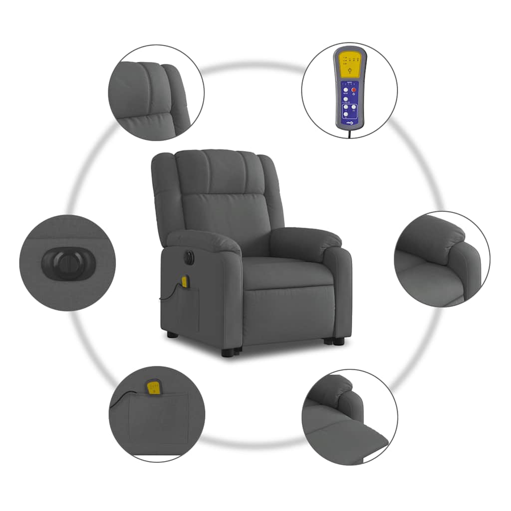 8721012182509_g_en_hd_6 vidaXL Electric Stand up Massage Recliner Chair Dark Grey Fabric - Image 8