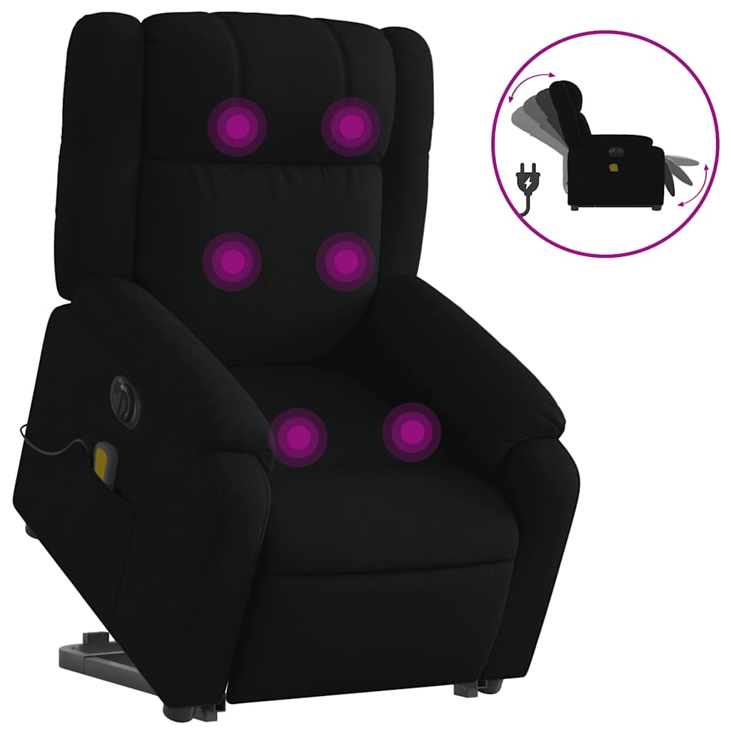 8721012182516_a_en_hd_1 vidaXL Electric Stand up Massage Recliner Chair Black Fabric - Image 2