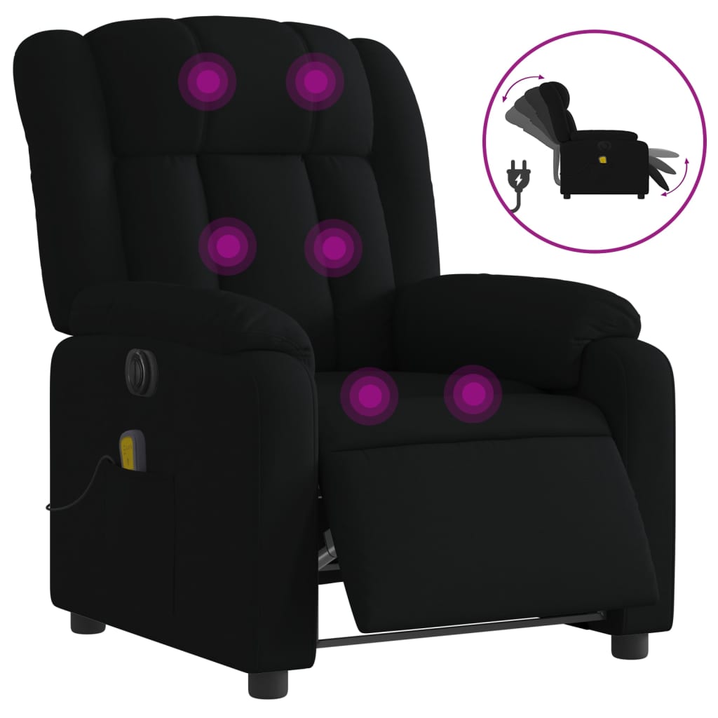 8721012182745_a_en_hd_1 vidaXL Electric Massage Recliner Chair Black Fabric - Image 2