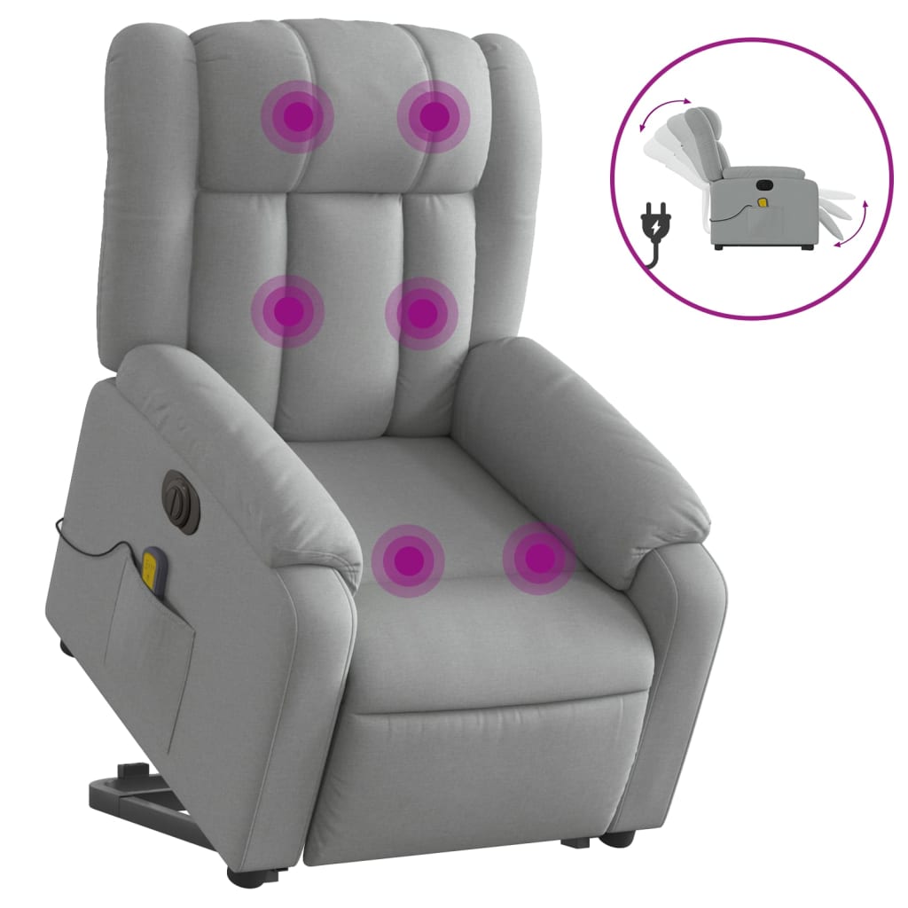 8721012182882_a_en_hd_1 vidaXL Electric Stand up Massage Recliner Chair Light Grey Fabric - Image 2