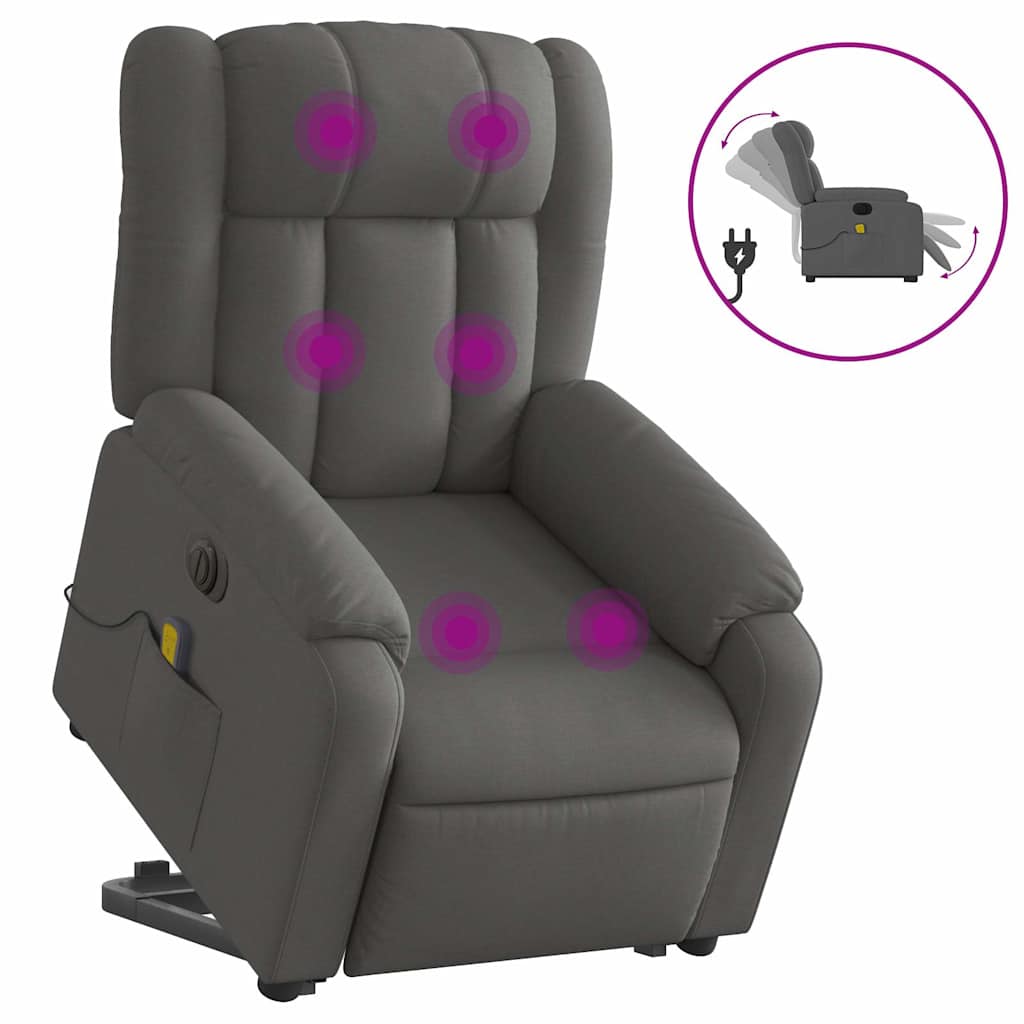 8721012182899_a_en_hd_1 vidaXL Electric Stand up Massage Recliner Chair Dark Grey Fabric - Image 2