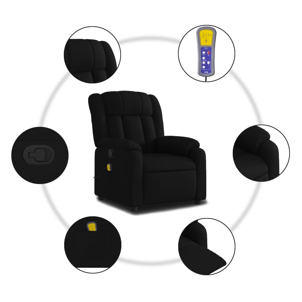 8721012187429_g_en_hd_4 vidaXL Massage Recliner Chair Black Fabric - Image 6