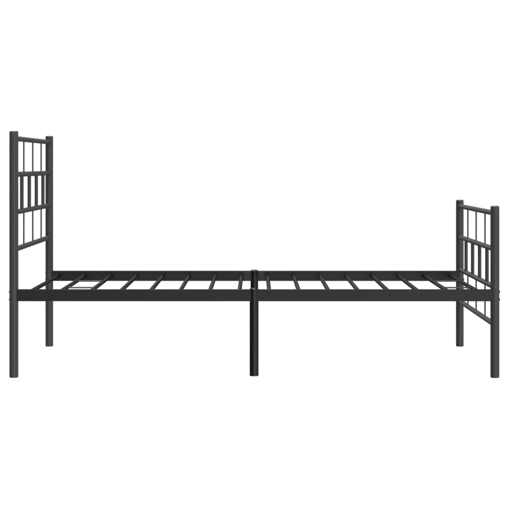 8721012188747_g_en_hd_4 vidaXL Metal Bed Frame without Mattress with Footboard Black 107x203 cm King Single - Image 6