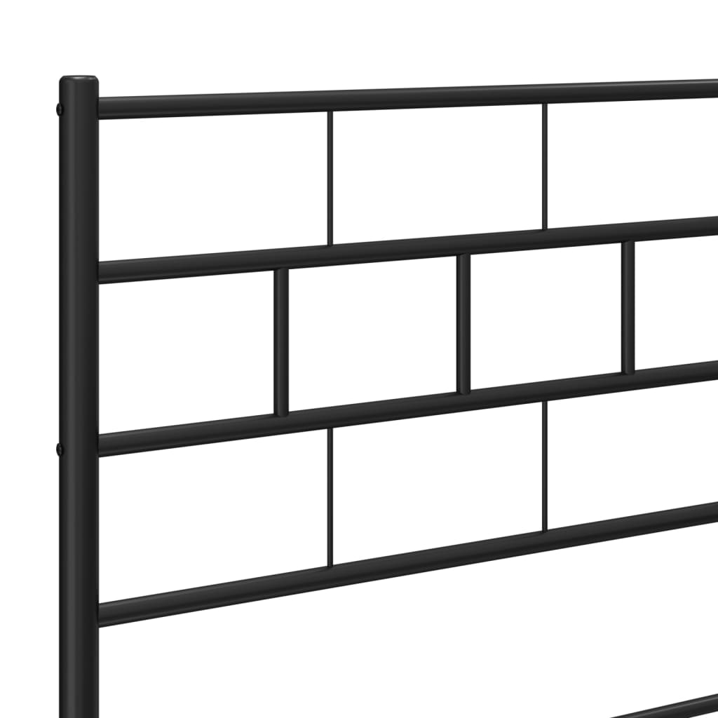 8721012188747_g_en_hd_6 vidaXL Metal Bed Frame without Mattress with Footboard Black 107x203 cm King Single - Image 8