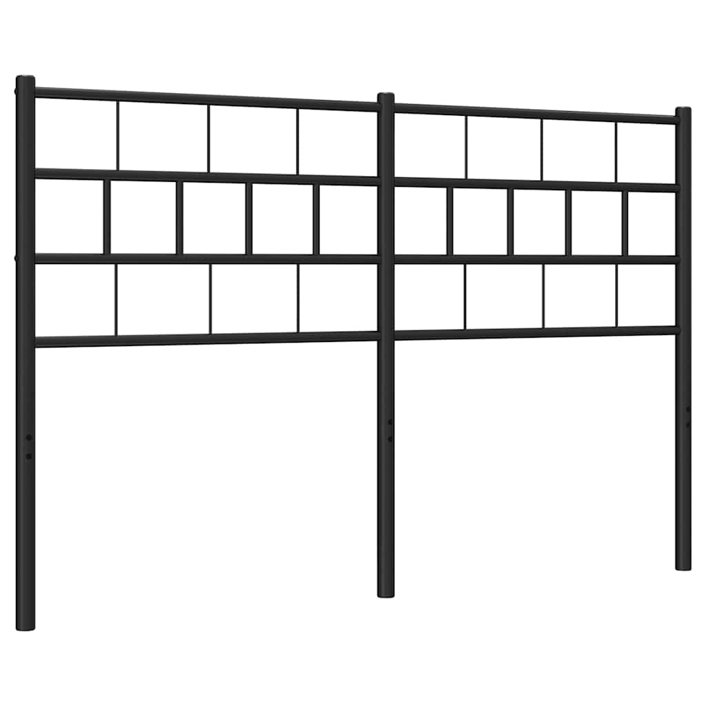 8721012188921_a_en_hd_1 vidaXL Metal Headboard Black 137 cm Double - Image 2