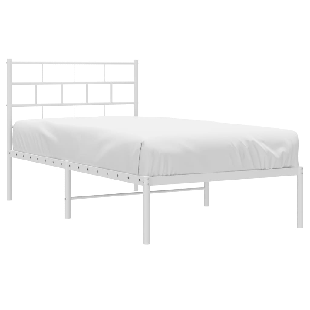 8721012189058_g_en_hd_1 vidaXL Metal Bed Frame without Mattress with Headboard White 107x203 cm King Single - Image 3