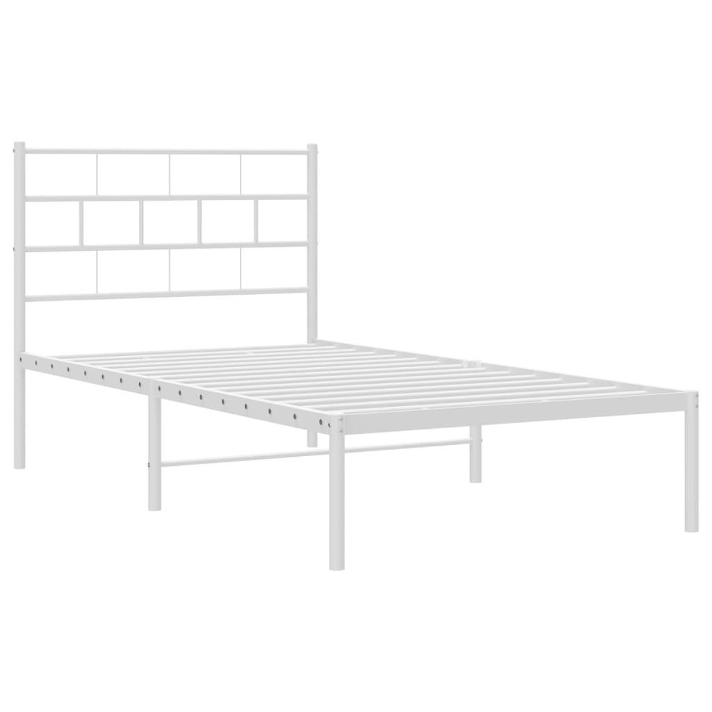 8721012189058_g_en_hd_2 vidaXL Metal Bed Frame without Mattress with Headboard White 107x203 cm King Single - Image 4