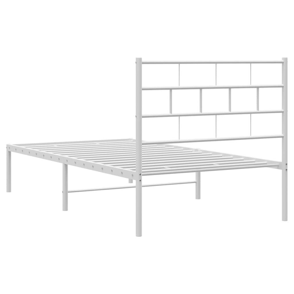 8721012189058_g_en_hd_5 vidaXL Metal Bed Frame without Mattress with Headboard White 107x203 cm King Single - Image 7
