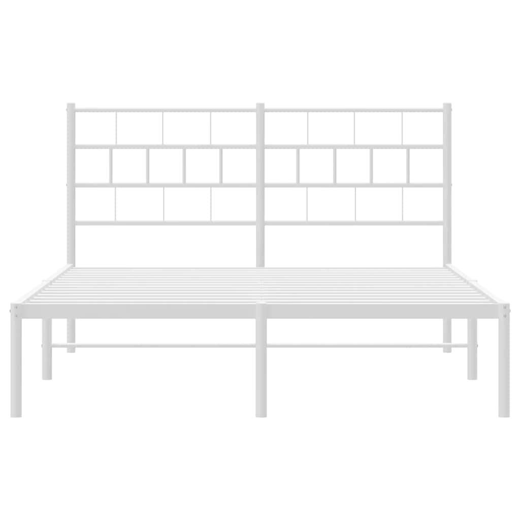 8721012189089_g_en_hd_4 vidaXL Metal Bed Frame without Mattress with Headboard White 135x190 cm - Image 6