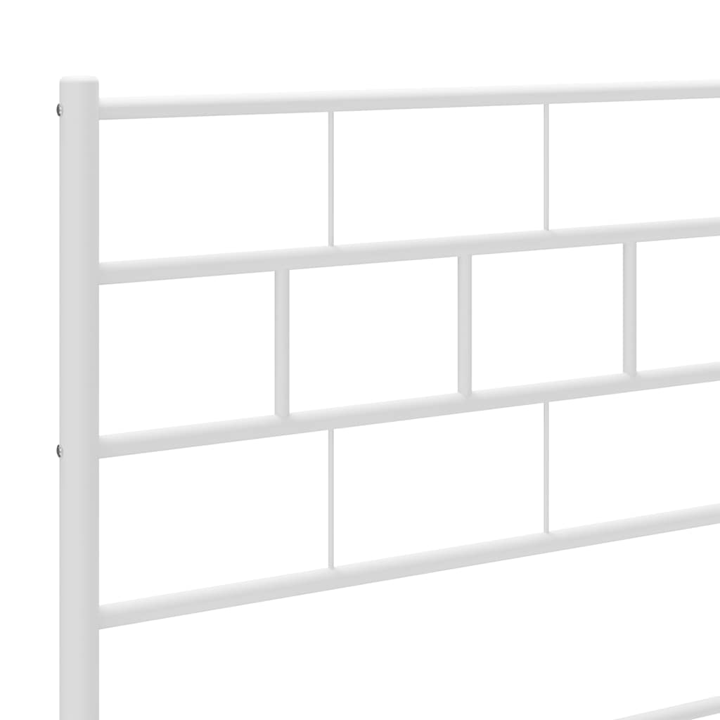 8721012189294_g_en_hd_7 vidaXL Metal Bed Frame without Mattress with Footboard White 150x200 cm - Image 9