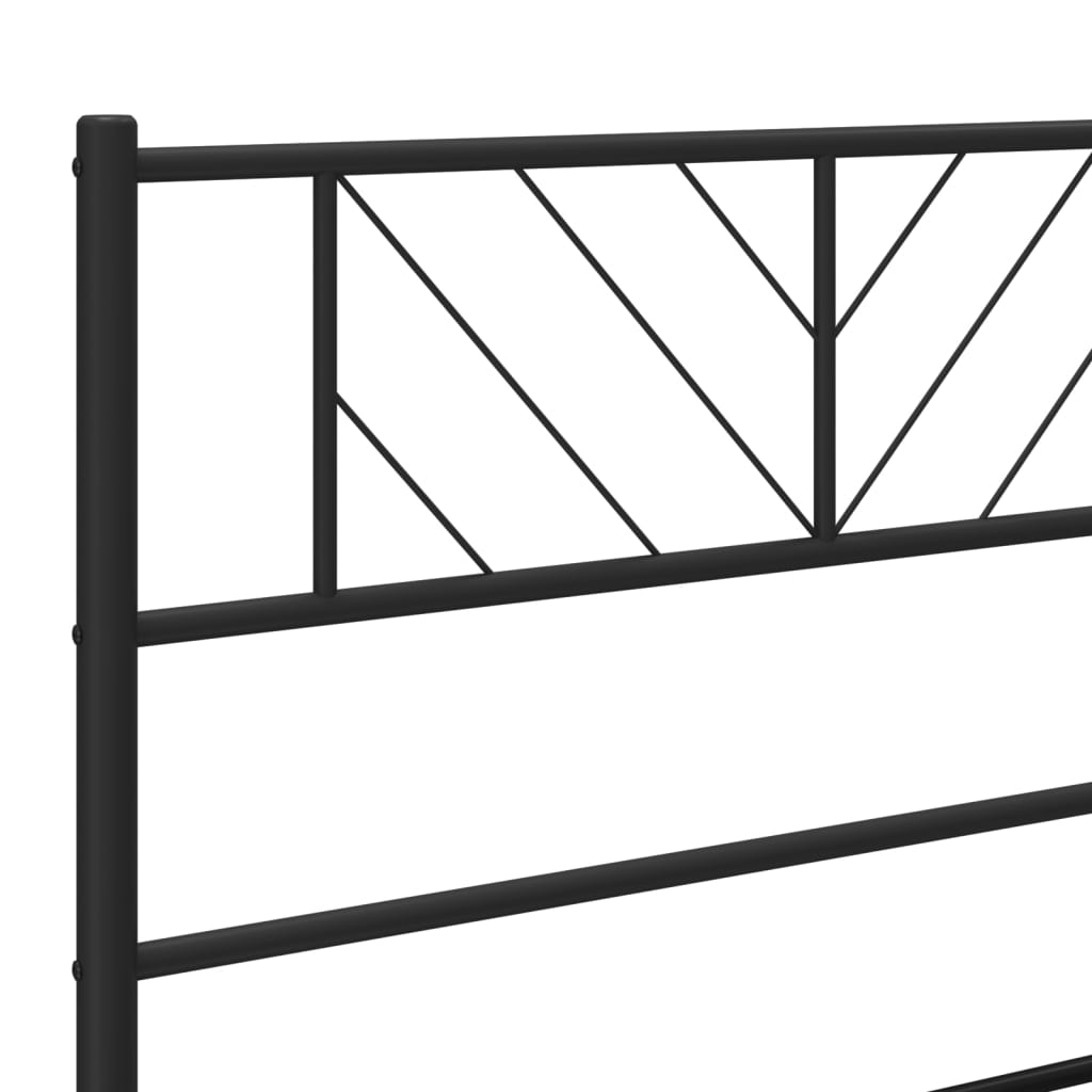 8721012189720_g_en_hd_6 vidaXL Metal Bed Frame without Mattress with Footboard Black 107x203 cm King Single - Image 8