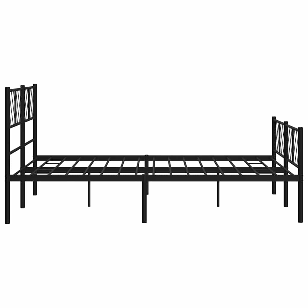 8721012189751_g_en_hd_5 vidaXL Metal Bed Frame without Mattress with Footboard Black 135x190 cm - Image 7