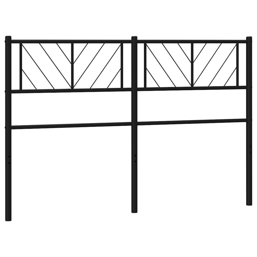 8721012189904_a_en_hd_1 vidaXL Metal Headboard Black 137 cm Double - Image 2