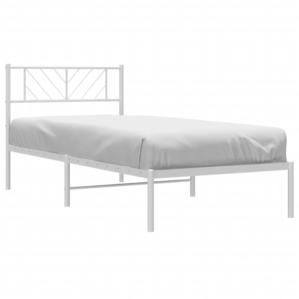 8721012190030_g_en_hd_1 vidaXL Metal Bed Frame without Mattress with Headboard White 107x203 cm King Single - Image 3